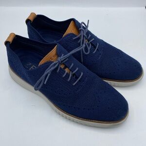 Cole‎ Haan Zerogrand Stichlite navy blue Oxford Mens size 9 work office casual